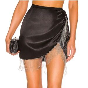 superdown // Penelope Fringe Skirt in Black